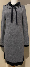 T by TALBOTS Womens Gray & Black Dress - Sz XS Extra Small