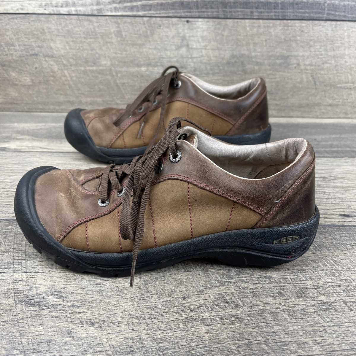 Keen Shoes Brown Leather 3001-MBRN SM 0810 Walking Hiking Size 8.5