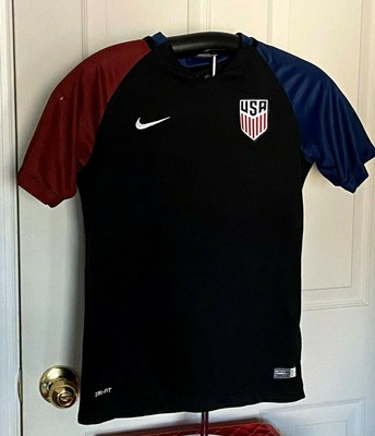Usa Soccer Team Nike Youth Jersey 16 Dri Fit Black Red Blue Sz Lg Used Ebay