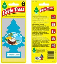 Little Trees CARIBBEAN COLADA Tree Air Freshener Home/Car Scent pack 6