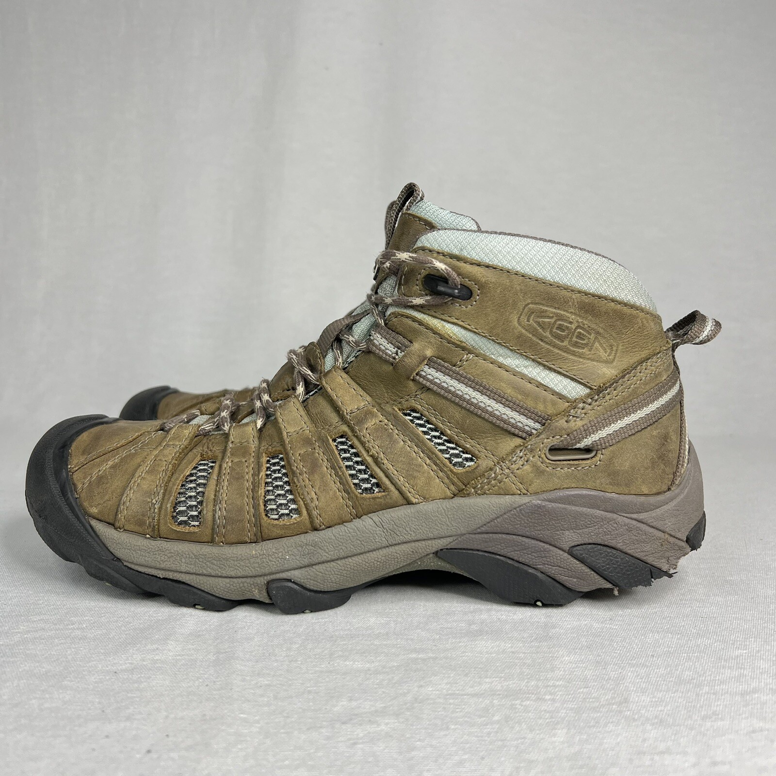 Scarpe da trekking Keen Voyageur Mid stivali outdoor marroni da donna 10 5