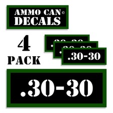 30-30 Ammo Can 4x Labels for Ammunition Case 3"x1.15" stickers decals 4 pack