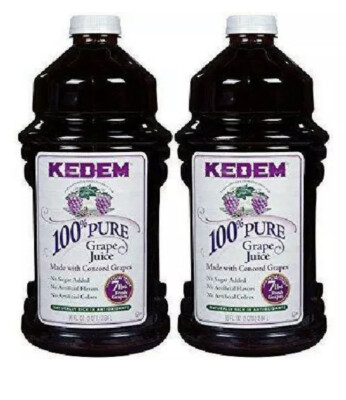 Kedem Concord Grape Juice, 100% Pure Juice, 96oz (2 Pack) No Sugar Added