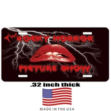 Rocky Horror vanity aluminum vehicle license plate car truck SUV tag red & black