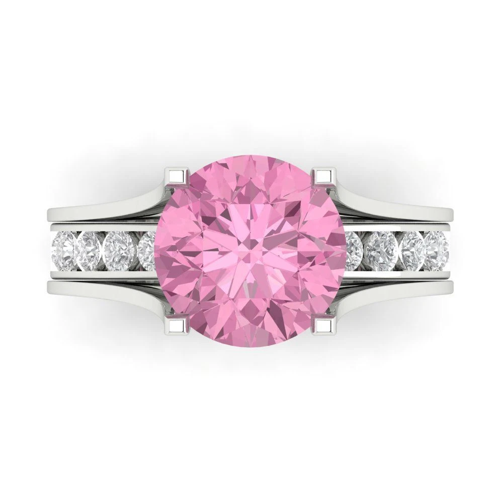Pink stone 2024 promise ring