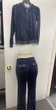 Juicy couture NEW XL Pants L Top Tracksuit Set Y2K Navy Blue