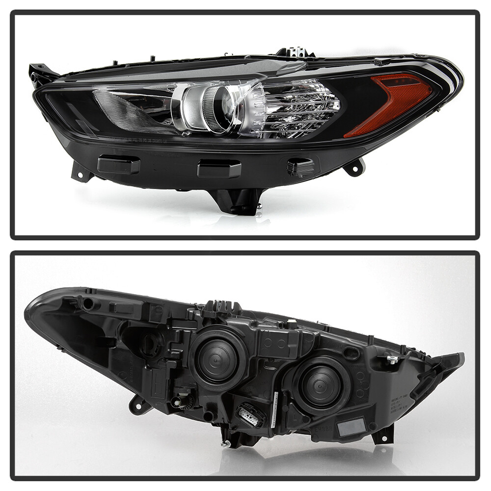 Black 2013 2014 2015 2016 Ford Fusion Projector Headlights