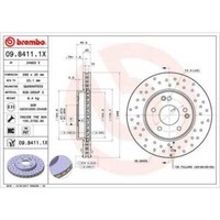 Brembo 2X Bremsscheibe Vorne 288 Gelocht/Innenbel. FüR Mercedes-Benz