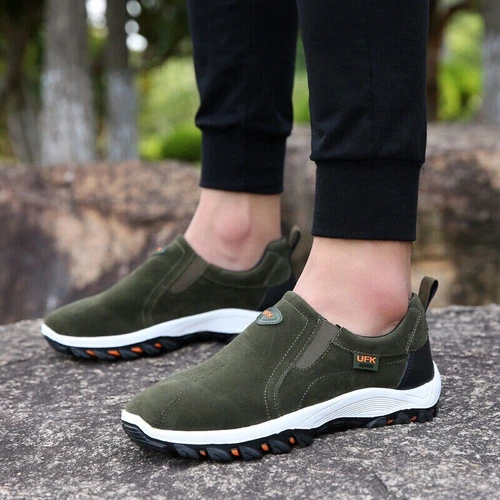 Mens Casual Breathable Loafers Shoes Running Walking Slip on Sports Sneakers Gym - Bild 24 von 49