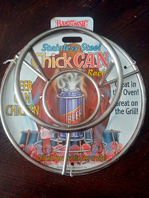 New Bayou Classic Stainless Steel Chick Can Beer Can Chicken #0880 Grill, Oven