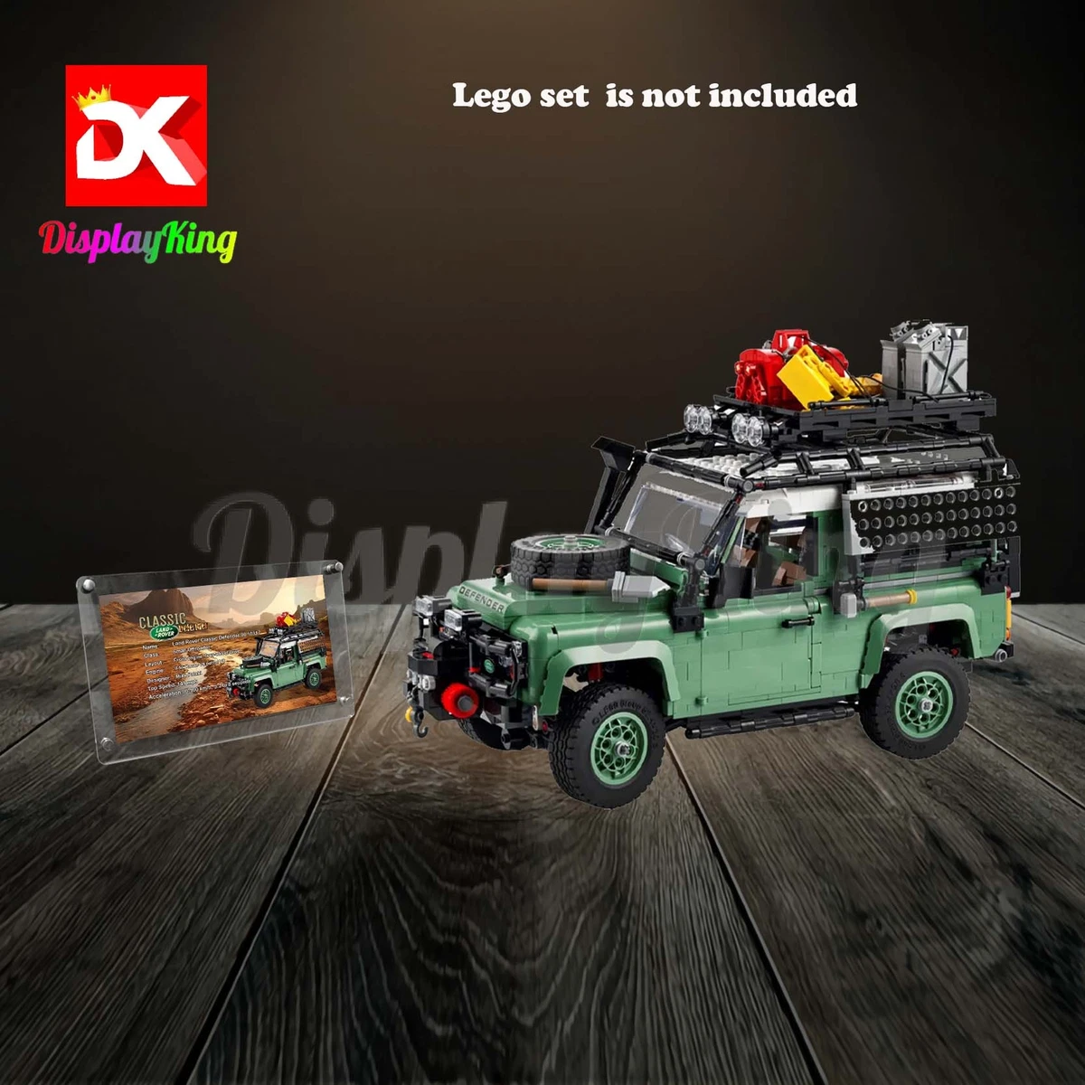 Display King Acrylic photo frame for Lego Land Rover Classic