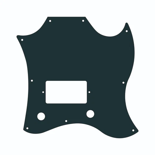 Parts For US Gibson 2011 Gibson SG Melody Maker Guitar Pickguard, 1Ply black