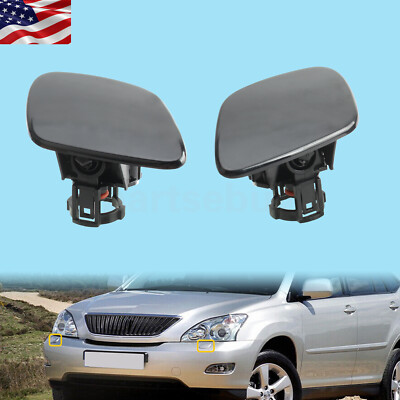 #ad #ad 2 Head Light Washer Spray Nozzle Cover For Lexus RX330 2004 2006 RX350 2007 2009 $13.99