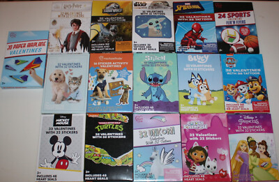 Disney Valentine Stickers / Tattoos & Heart Seals Sets -PICK YOU FAVORITES - NEW