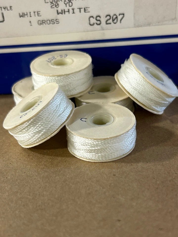 207 (TEX 210) STYLE U COATS WHITE NYLON BOBBINS 1 GROSS (144 PCS) - Image 3 of 3