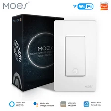 MOES 1/2/4 Pack WiFi Smart Wall Light Switch 3 Way Alexa Google APP Remote Timer