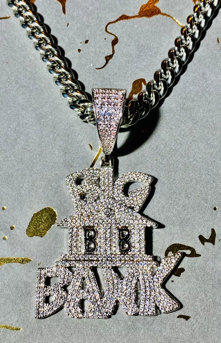 King Ice Diamond Cut 20 Silver Miami Cuban Link Chain