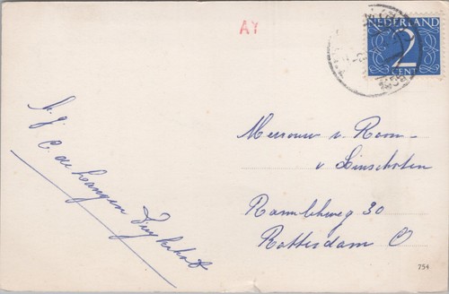 Países Bajos Zuilichem Watermolen Vintage RPPC B216 - Imagen 2 de 2
