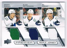 2021-22 UPPER DECK PREMIER TRIPLE JERSEY BOESER PETTERSSON HOVART 38/49
