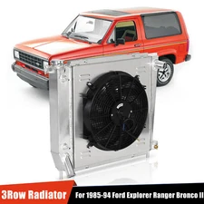 3 Row Aluminum Radiator+Shroud Fan For 1985-1994 Ford Explorer Ranger Bronco II