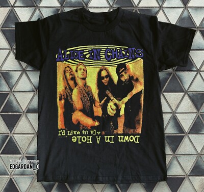 Alice in Chains - Down in a Hole Heavy Cotton Black Unisex T-shirt Size S-5XL