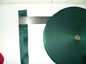 webbing dark emerald green 1 .5 inch sold by the metre