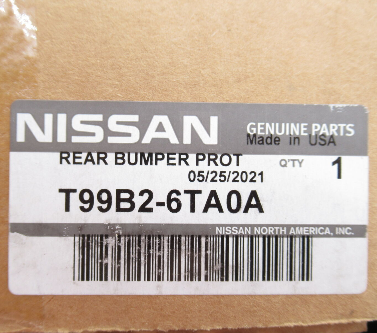 Genuine Nissan T99B2-6TA0A Rear Bumper Scuff Protector Applique