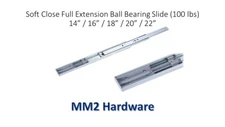 5prs 22" Soft Close Full Extension Ball Bearing Drawer Slides Max Weight: 100lbs