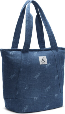 Air Jordan Flight Denim Blue 38L Tote Travel School Shopping Bag