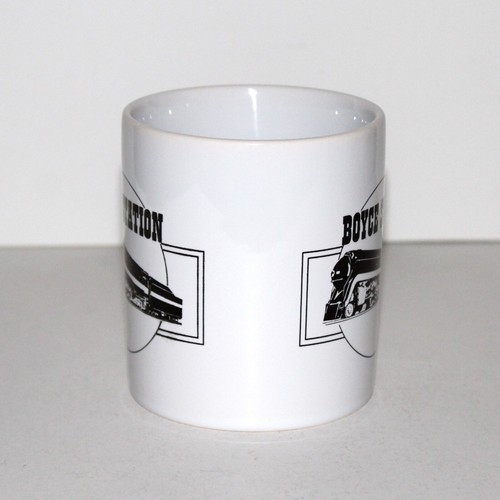 BOYCE STATION coffee tea mug white ceramic railroad Staffordshire UK train - Picture 5 of 8