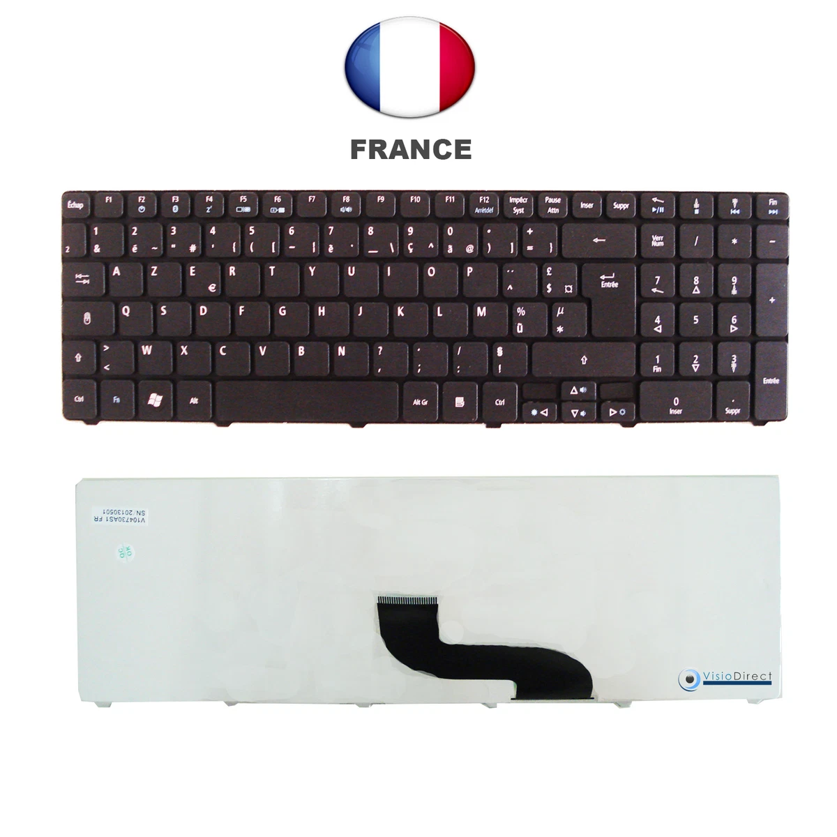 Clavier Azerty Français Neuf Pour EMachines E528 E728 Et Compatible Acer - Noir