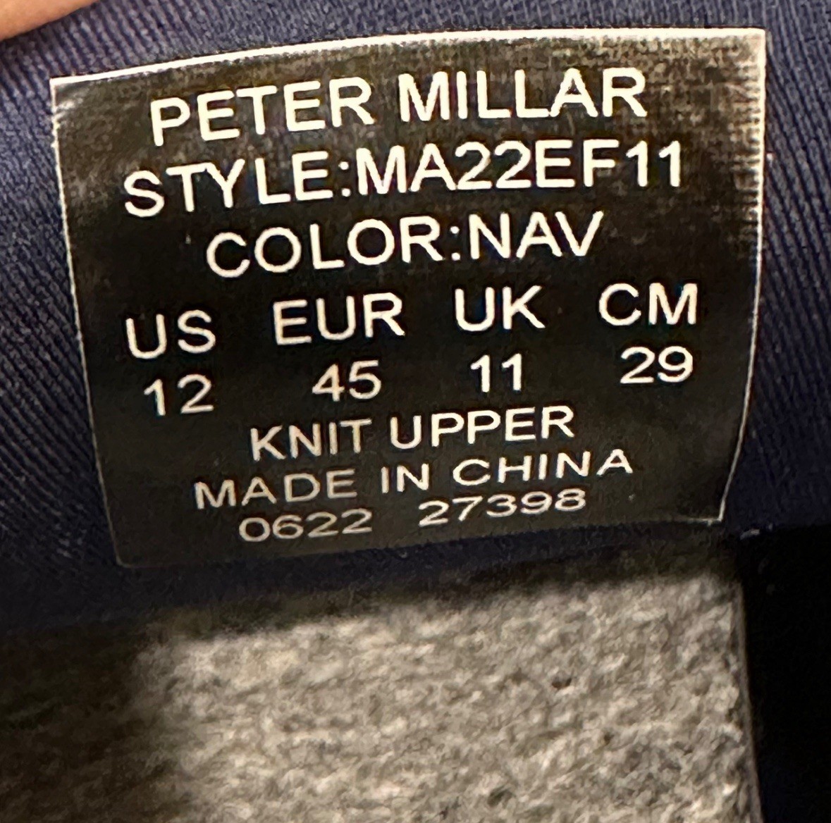 Peter Millar Hyperlight Apollo Navy Knit Sneakers… - image 6