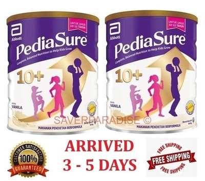 2 x Abbott Pedia Sure 10+ Optiheight Increase Height 10-15 Yrs Old  850g Vanilla