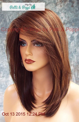 #ad LAINE RENE OF PARIS WIG COFFEE LATTE SLINKY HOT MEDIUM BOB SIDE BANGS 523 1 $180.40