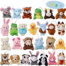 Juegoal 26 Pack Christmas Mini Animal Plush Toy Set, Cute 26 Pack, Multicolor