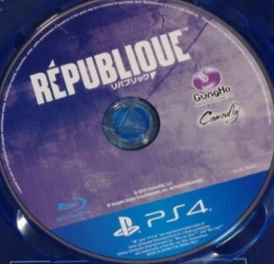 Republique PlayStation4 Sony Used JP ver Disc Only Used Tested Japanese ver