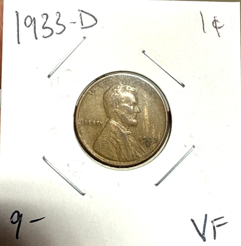 1933-D Wheat Penny High Grade VF Details Better Date and Mint Mark. 15.41