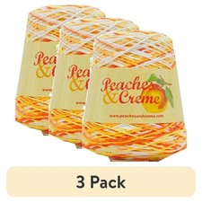 3 pack Peaches  Creme Cone 4 Medium Cotton Yarn, Creamsicle Ombre 14oz/400g