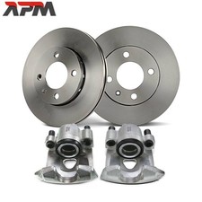 2x Bremssattel 2x Bremsscheiben Vorderachse für VW Lupo 6E1 6X1 Polo Seat Arosa