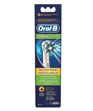 Oral B CrossAction Replacement Brush Heads Bigger Pack 4-Count [B8]