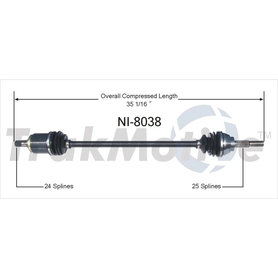 Conjunto de 2 eixos dianteiros CV SurTrack para Nissan Pulsar NX Sentra FWD 1987-1990 - Imagem 3 de 3