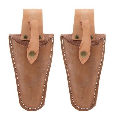 1/2x Leder Mantel Tasche Werkzeug Holster Garten Beschnitt Zange Schere Gürtel