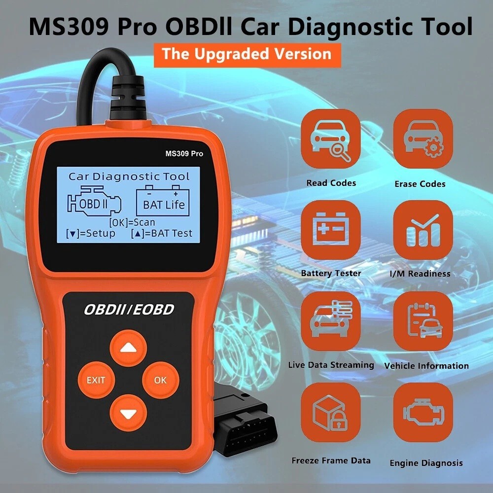 Automotive OBDII Scanner Code Reader Car Check Engine Fault Diagnostic Tool