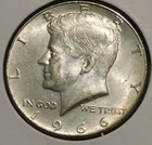 Silver Half Dollar - Kennedy - 1966