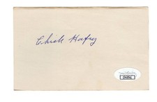 Chick Hafey Signed Autographed 3X5 Index Card Cardinals Reds HOFer JSA CF45741