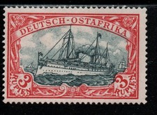 Deutsch-Ostafrika DOA 3 Rupien Michel Nr. 21* gepr. Jäschke BPP (Gummi falsch)