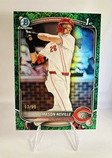 2025 Bowman Draft - Chrome Mason Neville #BDC-109 Green Grass Refractor /99 (RC)