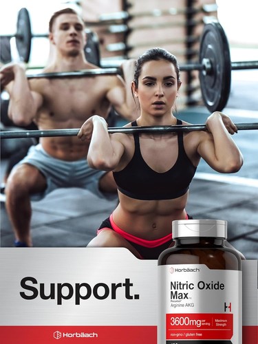 Horbäach Stickstoffmonoxid Max 3600mg | 120 Kapseln | mit Arginin AAKG für Männer... - Bild 7 von 8