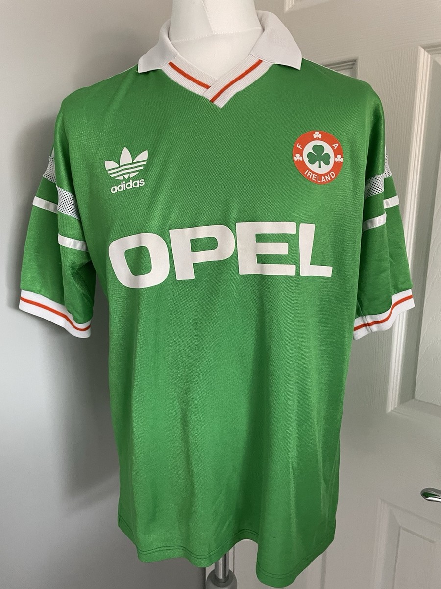 1988-90 Eire Ireland Adidas Home Football Shirt Opel XL