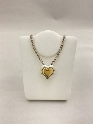 TIFFANY&Co. Puzzle Heart Necklace Pendant Charm Silver 925 750 18K 